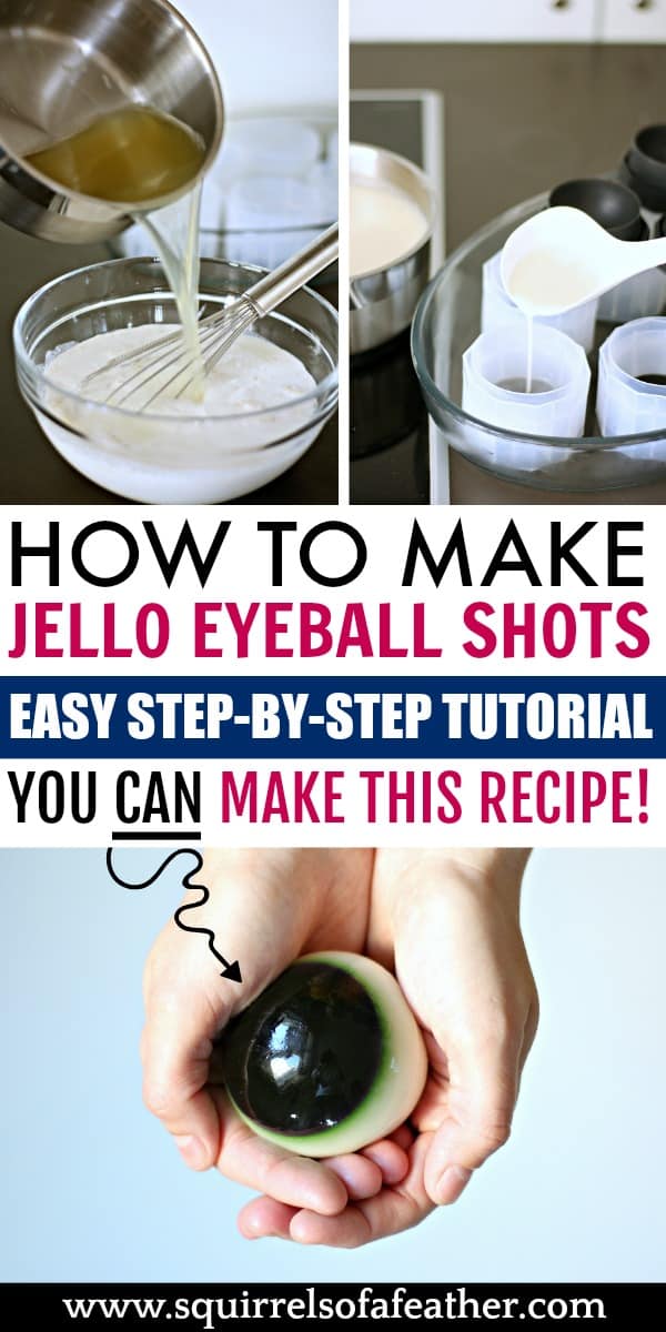 An infographic on making jello eyeballs with alcohol