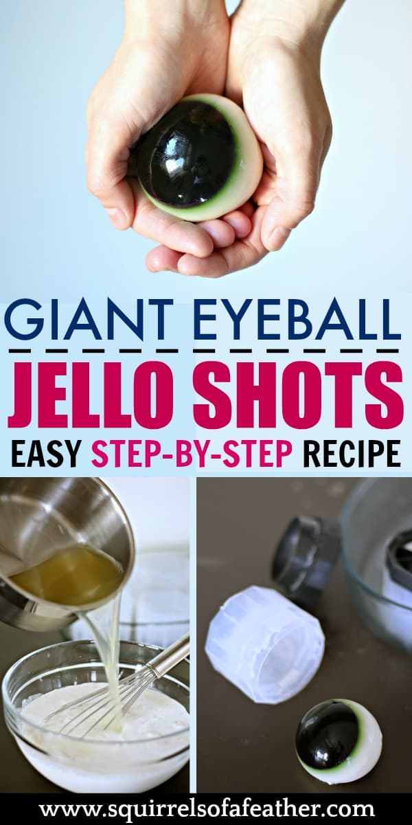 A step-by-step recipe for eyeball jello shots.