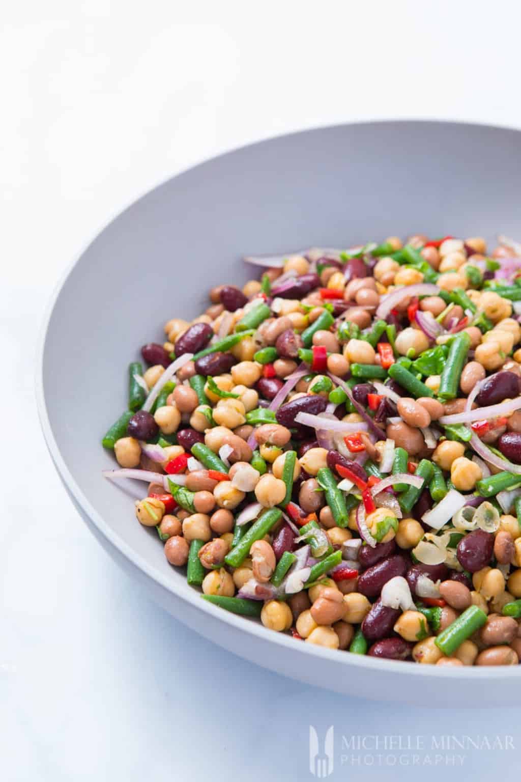 A salad made with 4 kinds of beans