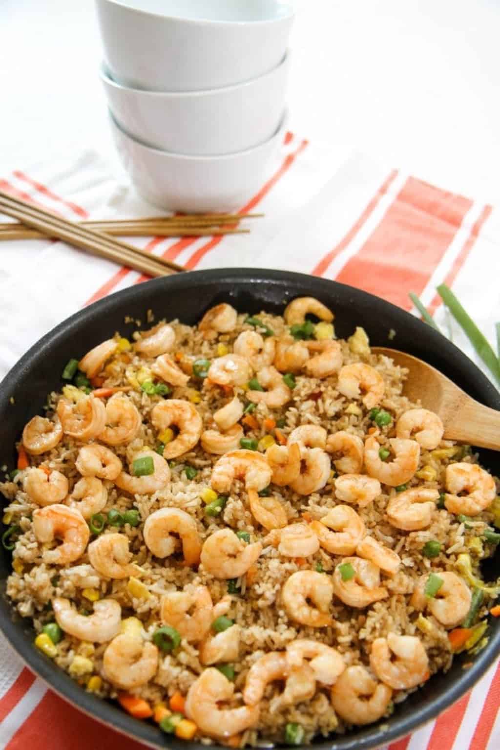 Shrimp stir fried rice recipe for meal prepping