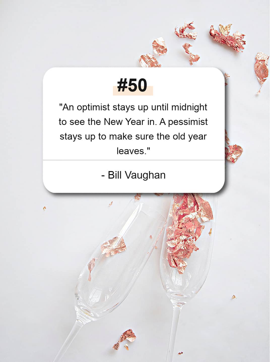 A funny quote for new years about optimists and pessimists